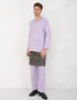 BAJU MELAYU PESAK MEGAT R/FIT (LILAC)